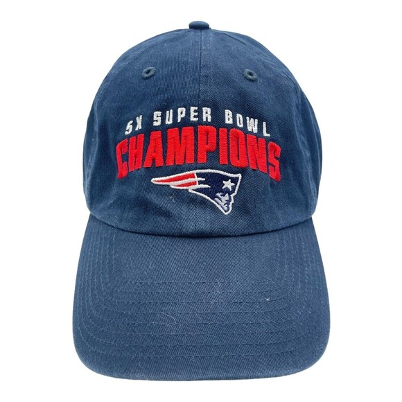 New England Patriots 5X Super Bowl Champions 47 Brand Adjustable Hat Cap NFL - Picture 1 of 4